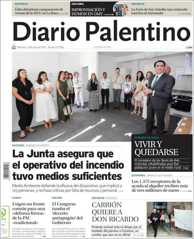 Portada de Diario Palentino (España)