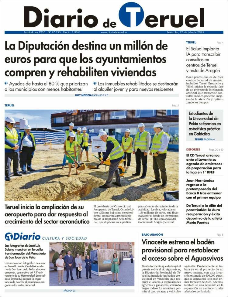 Portada de Diario de Teruel (España)
