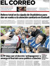 Portada de El Correo - Álava (España)
