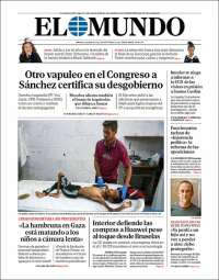 Portada de El Mundo (Espagne)