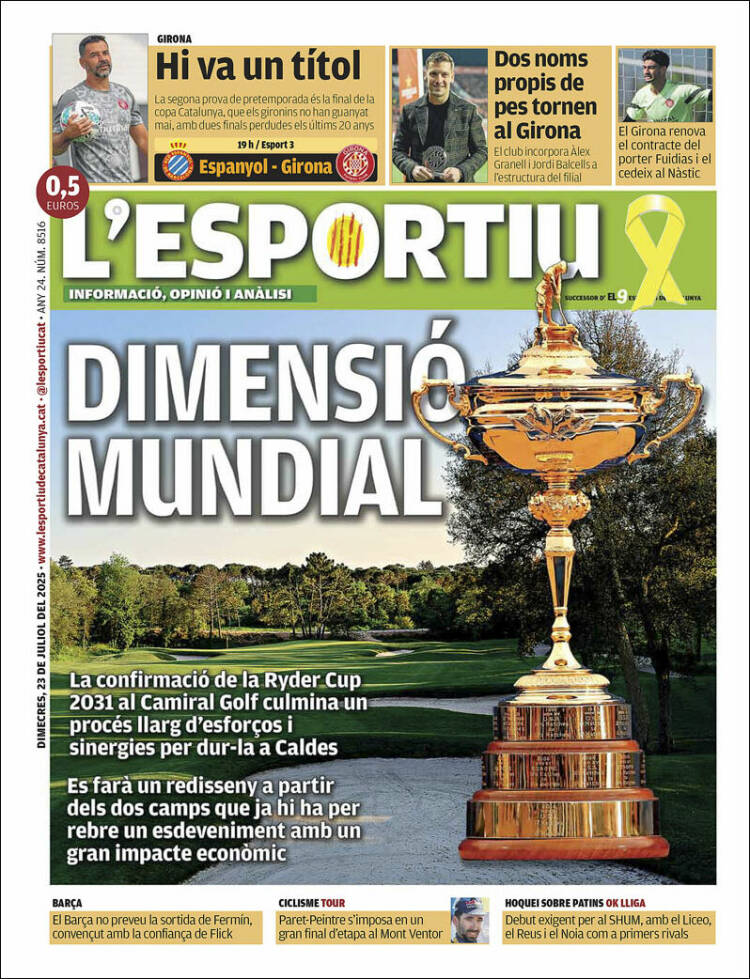 Portada de L'Esportiu : Girona (España)