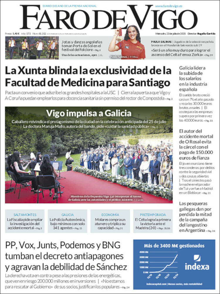 Portada de Faro de Vigo (Spain)