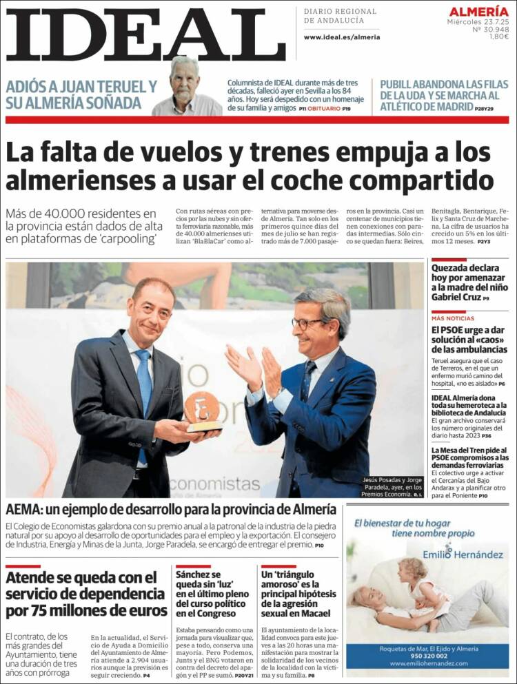 Portada de Ideal Almeria (España)