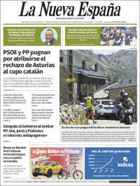 Portada de La Nueva España (España)