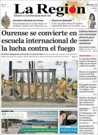 Portada de La Región de Ourense (España)