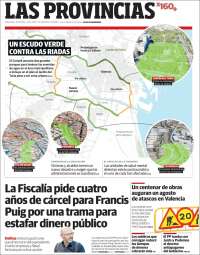 Portada de Las Provincias (España)