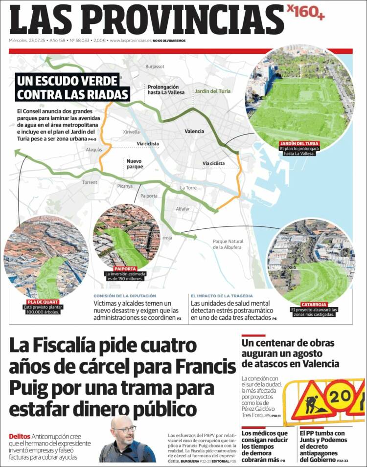 Portada de Las Provincias (España)
