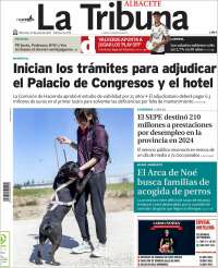 Portada de La Tribuna de Albacete (España)