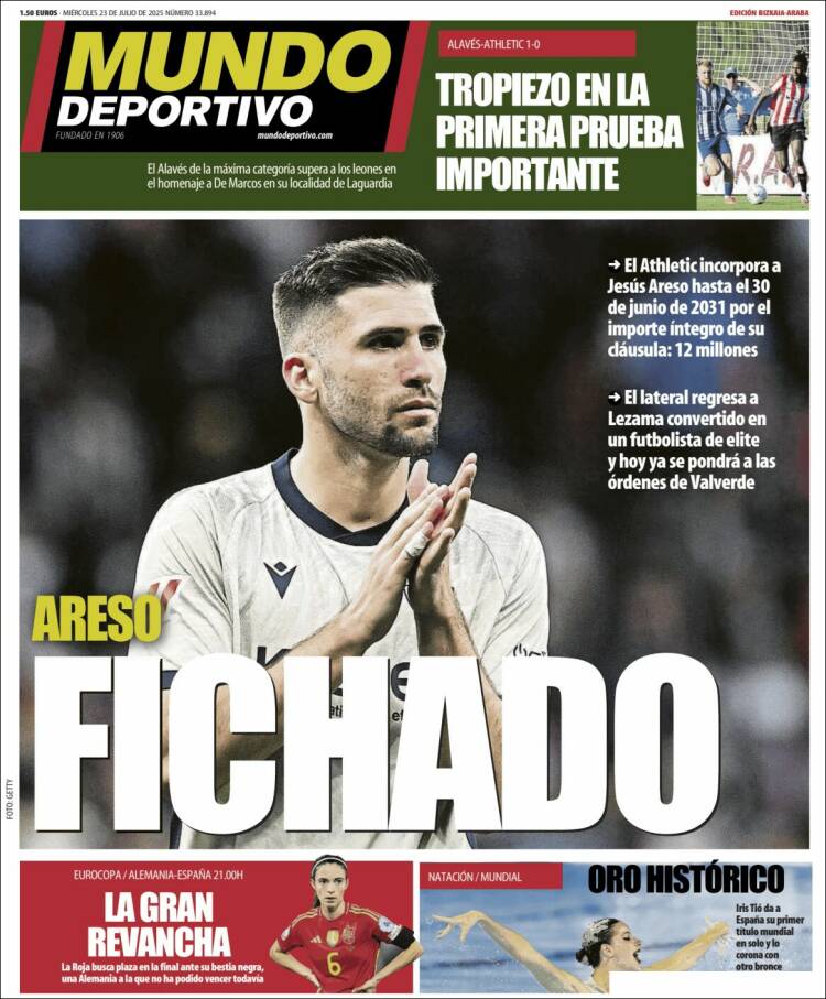 Portada de Mundo Deportivo Bizkaia (España)