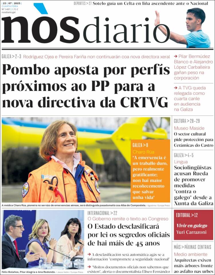 Portada de Nòs Diario (España)