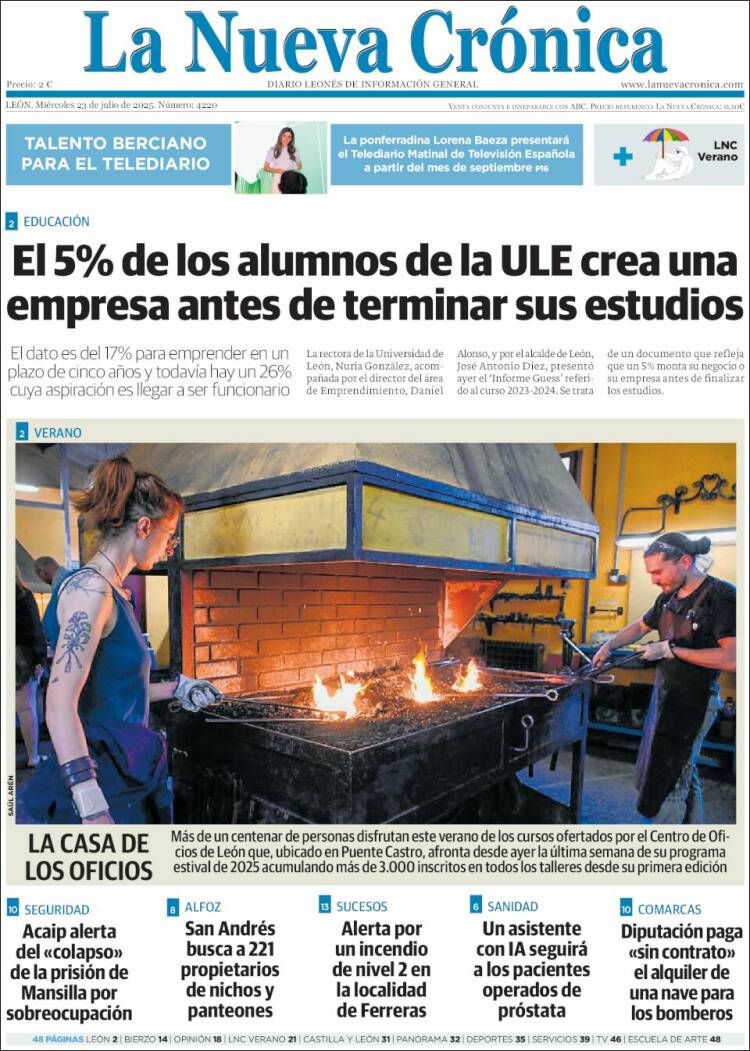 Portada de La Nueva Crónica (España)