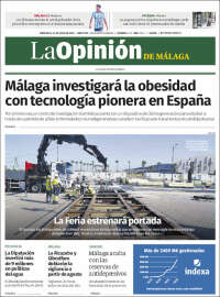 Portada de La Opinión de Málaga (España)
