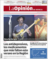 Portada de La Opinión de Murcia (España)