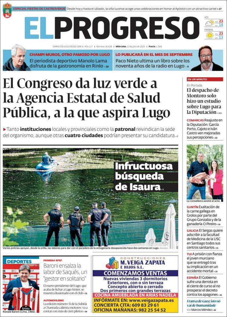 Portada de El Progreso (España)