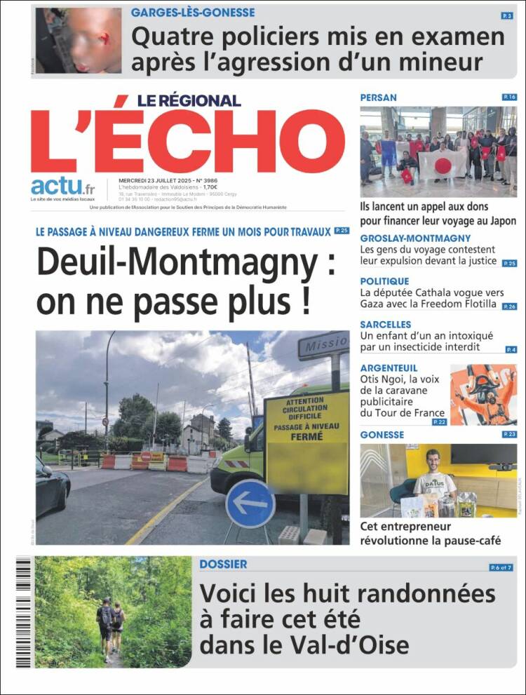 Portada de L'Echo de la Haute-Vienne (France)