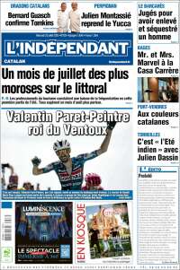 Portada de Le Indépendant (Francia)