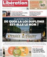 Portada de Libération Champagne (Francia)