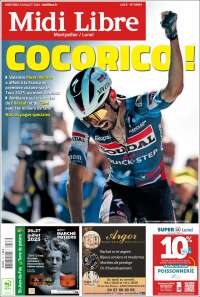 Portada de Midi Libre (Francia)
