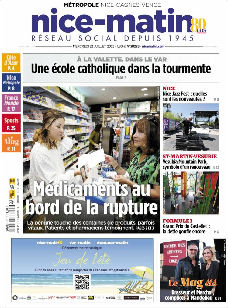 Portada de Nice-Matin (France)