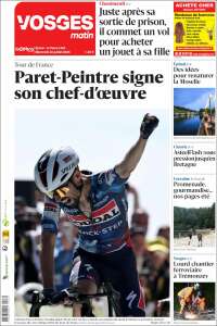 Portada de Vosges Matin (Francia)
