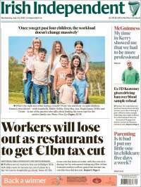 Portada de Irish Independent (Irlanda)