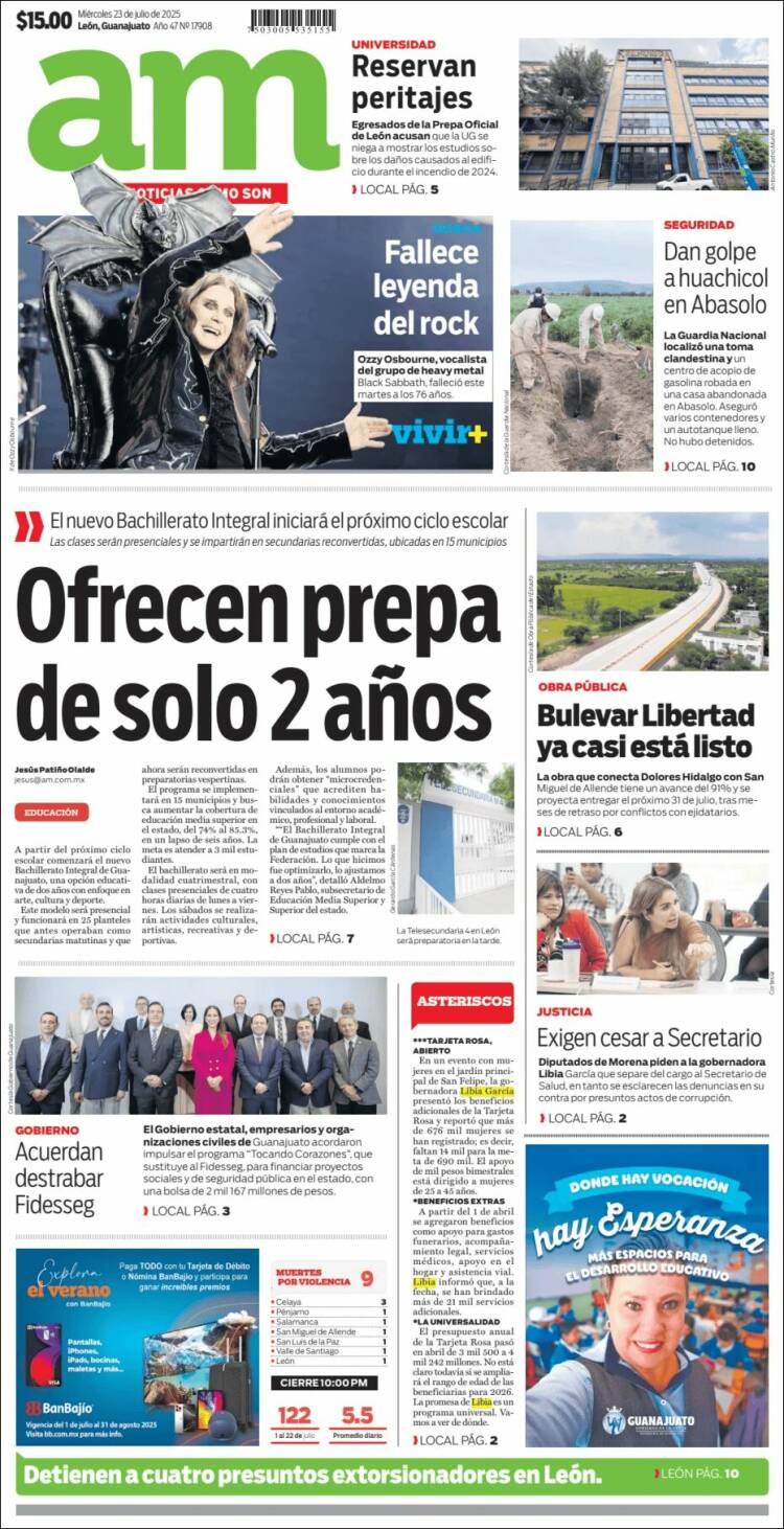 Portada de Al Día A.M. (México)