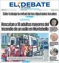 Portada de El Debate de Culiacán (México)