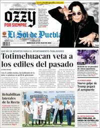 Portada de El Sol de Puebla (México)