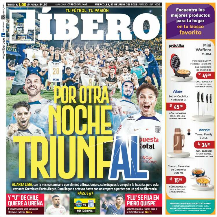 Portada de Líbero (Perú)