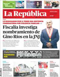 Portada de La Republica (Perú)