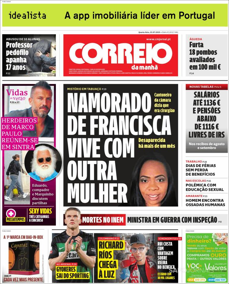 Portada de Correio da Manhã (Portugal)