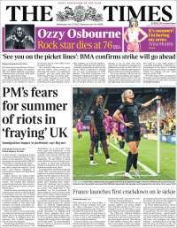 Portada de The Times (Reino Unido)