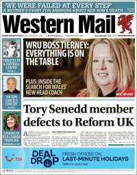 Portada de Western Mail (Reino Unido)