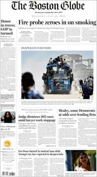 Portada de Boston Globe (USA)