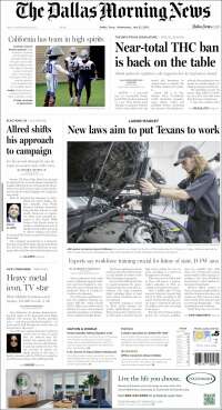 Portada de Dallas Morning News (USA)