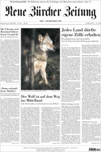 Portada de Neue Zürcher Zeitung (Suiza)