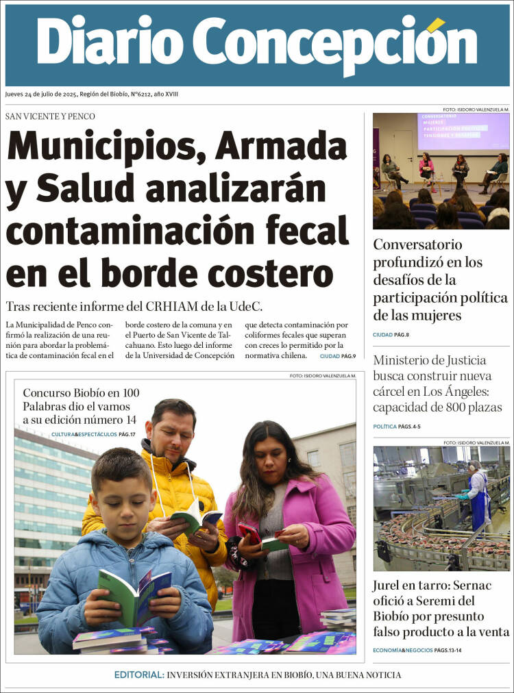 Portada de Diario de Concepción (Chile)