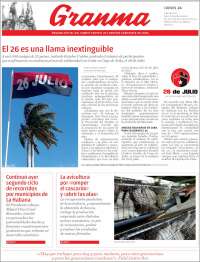 Portada de Granma (Cuba)