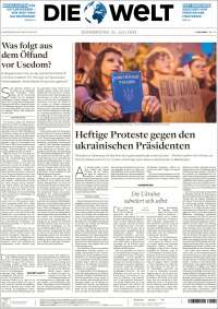 Portada de Die Welt (Germany)