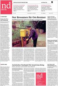 Portada de Neues Deutschland (Germany)