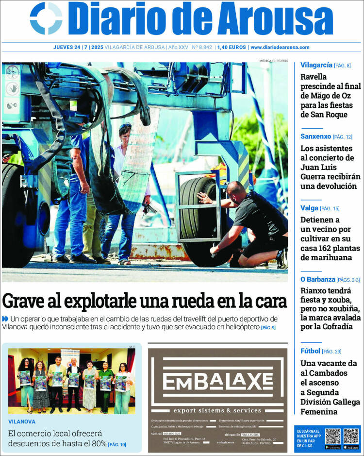 Portada de Diario de Arousa (España)