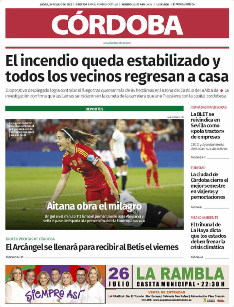 Portada de Diario de Córdoba (España)