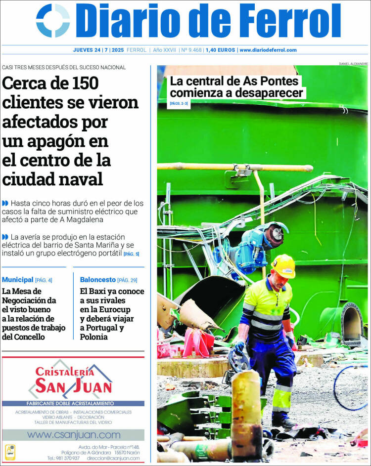 Portada de Diario de Ferrol (Spain)