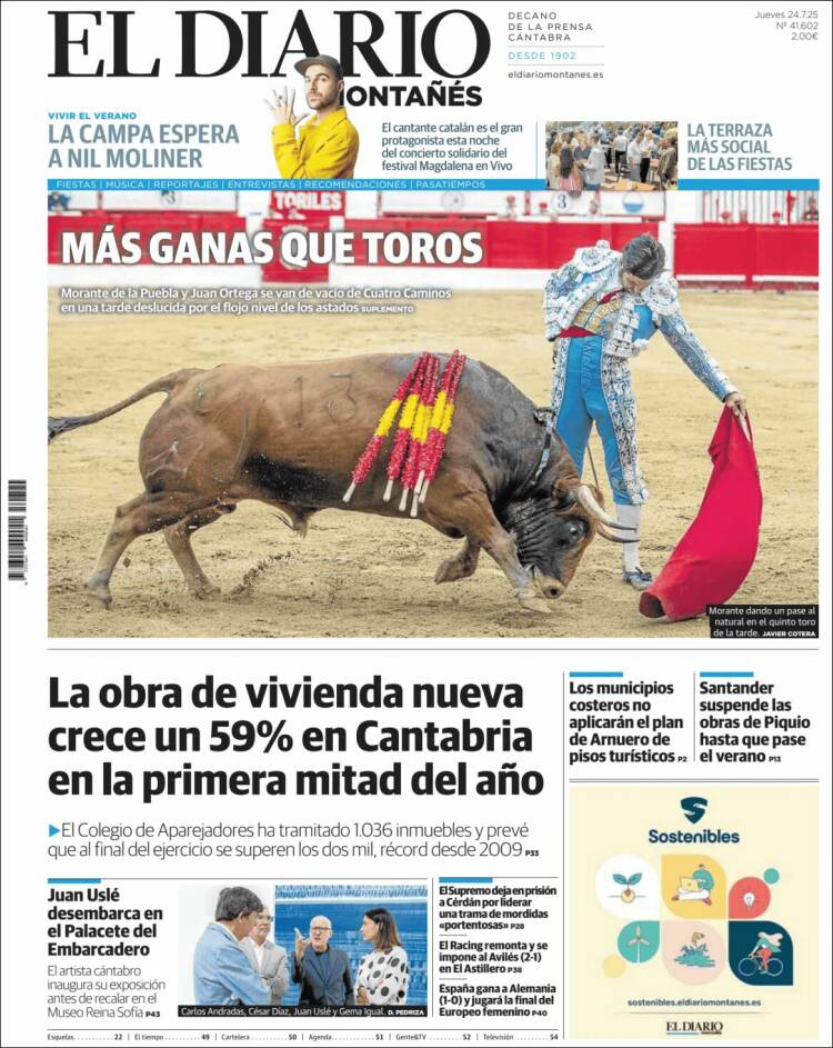 Portada de El Diario Montañés (Spain)