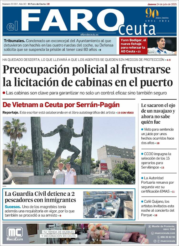 Portada de El Faro de Ceuta (España)