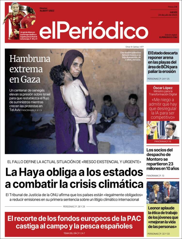 Portada de El Periódico (Spain)
