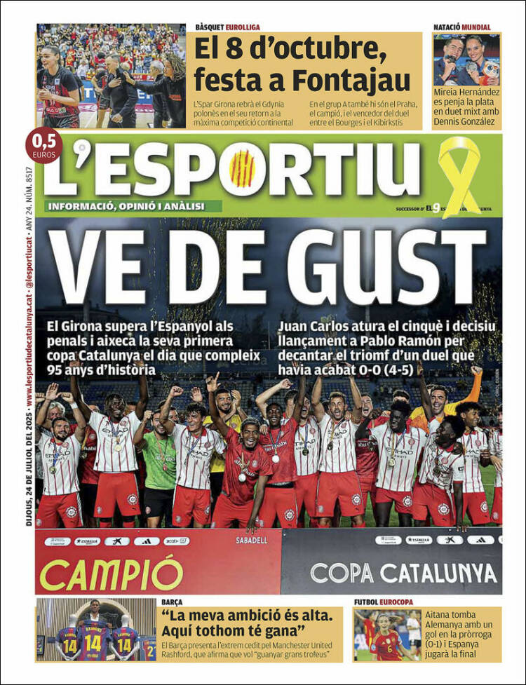 Portada de L'Esportiu : Girona (España)
