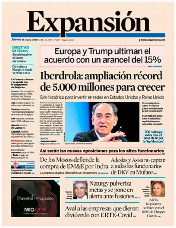 Portada de Expansión (España)
