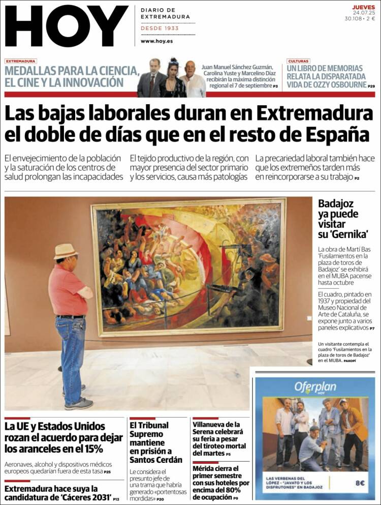 Portada de Hoy - Badajoz (España)