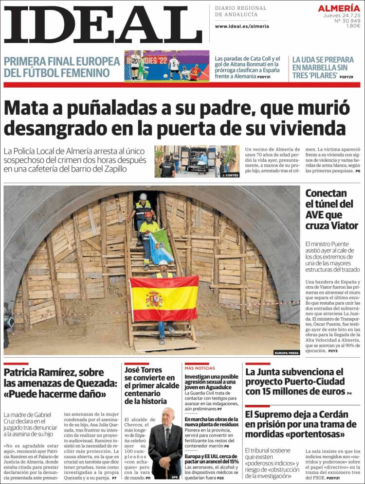 Portada de Ideal Almeria (España)